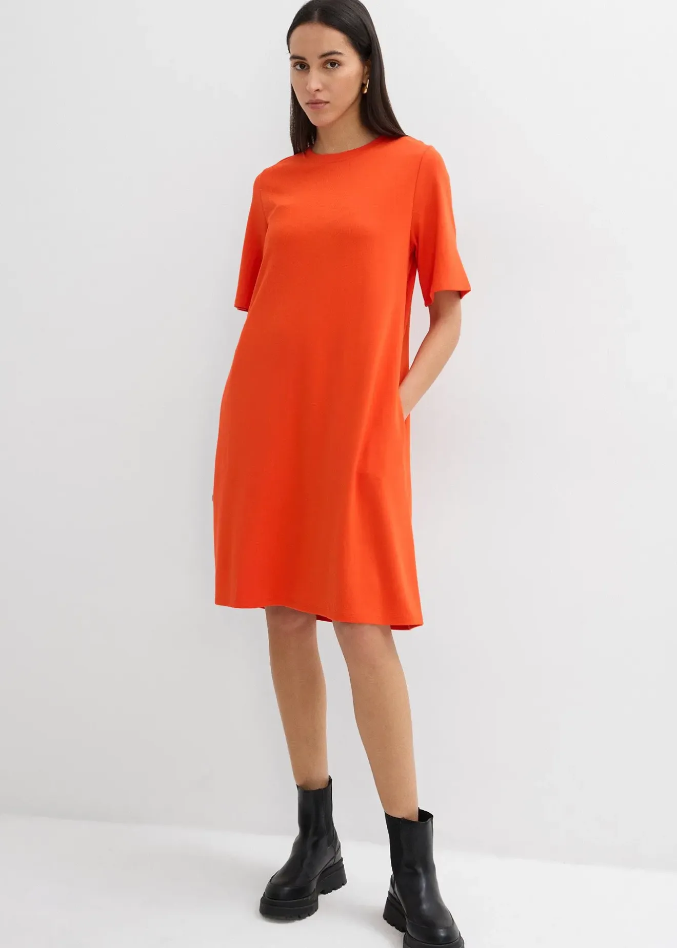 bonprix Robe en jersey, coupe trapèze|Femme Robes