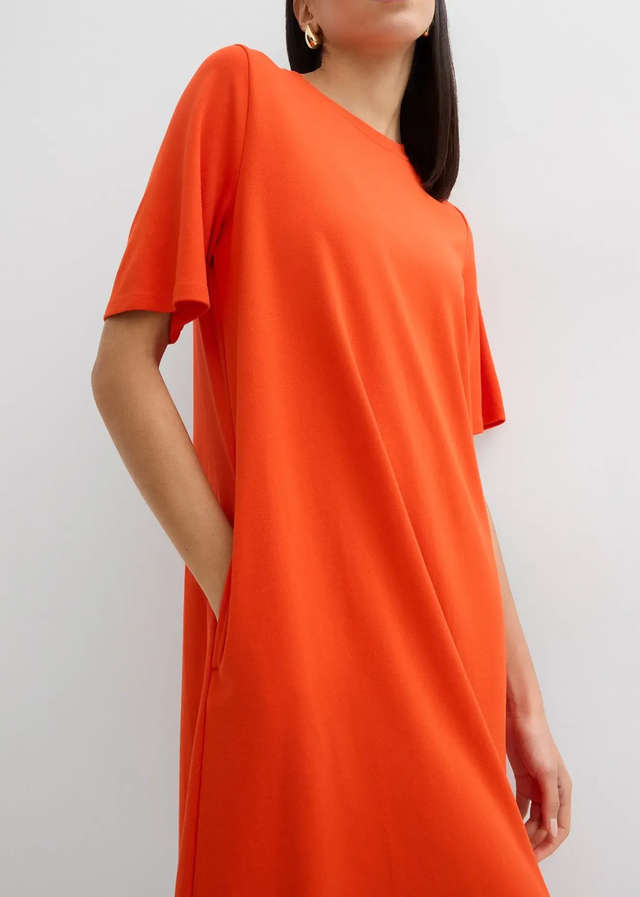 bonprix Robe en jersey, coupe trapèze|Femme Robes