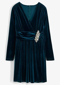 Femme bonprix Mode Festive|Robe en jersey de velours brillant