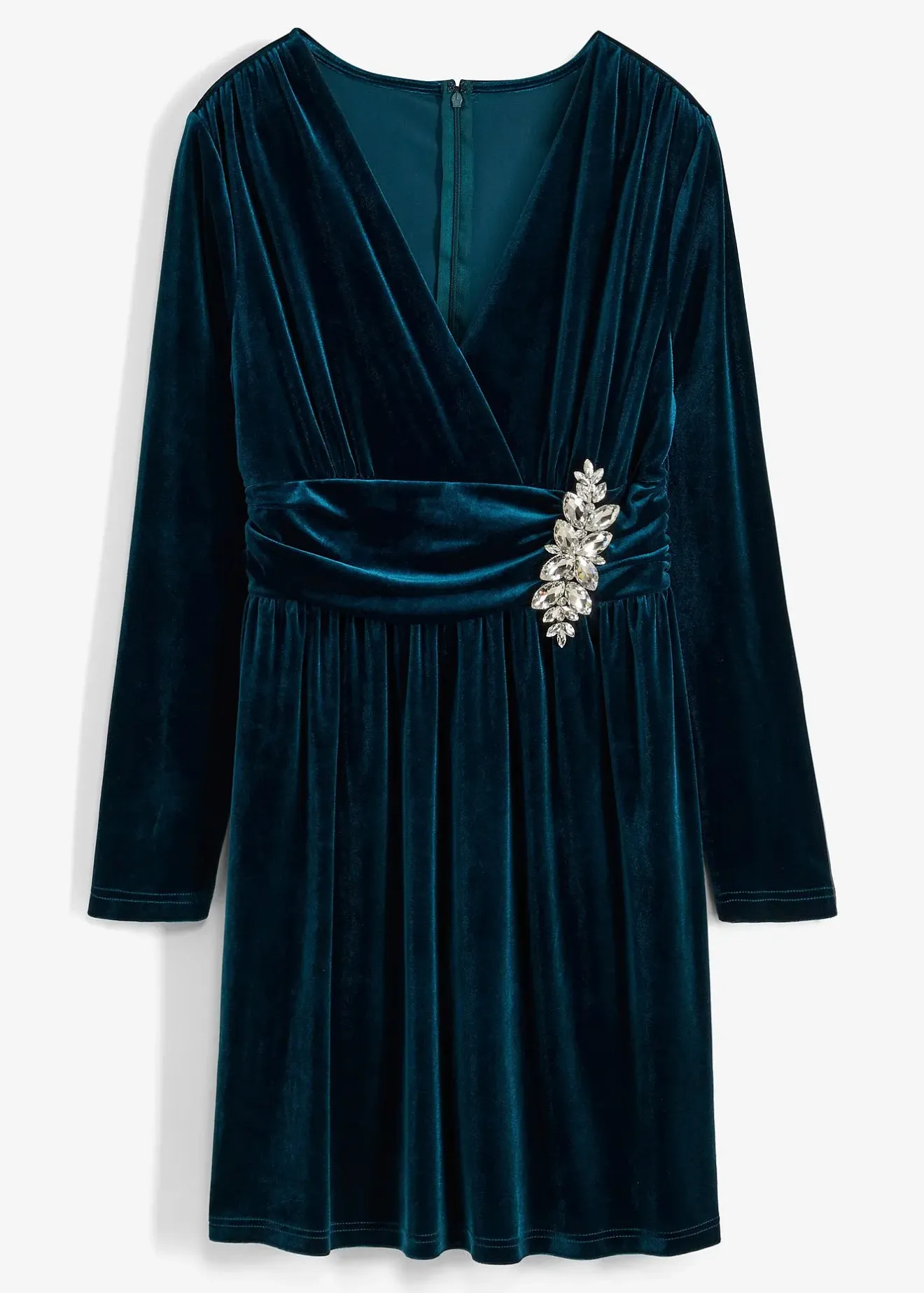 Femme bonprix Mode Festive|Robe en jersey de velours brillant