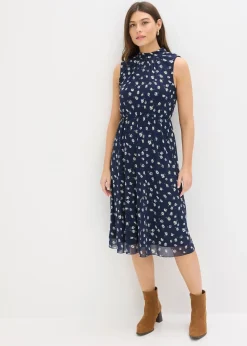 Femme bonprix Robes|Robe en jersey et mesh fin