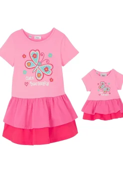 Enfant bonprix Vêtements Enfant|Filles 2-8 Ans·Robes & Jupes|Robe en jersey et robe de poupée (ens. 2 pces) 100% coton