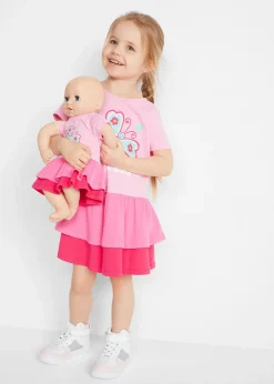 Enfant bonprix Vêtements Enfant|Filles 2-8 Ans·Robes & Jupes|Robe en jersey et robe de poupée (ens. 2 pces) 100% coton