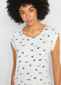 Femme bonprix Robes|Robe en jersey imprimé à manches papillon