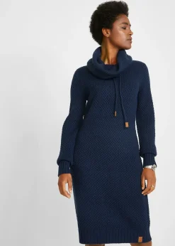 Femme bonprix Maille|Robes|Robe en maille à col châle