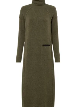 Femme bonprix Maille|Robes|Robe en maille à col roulé