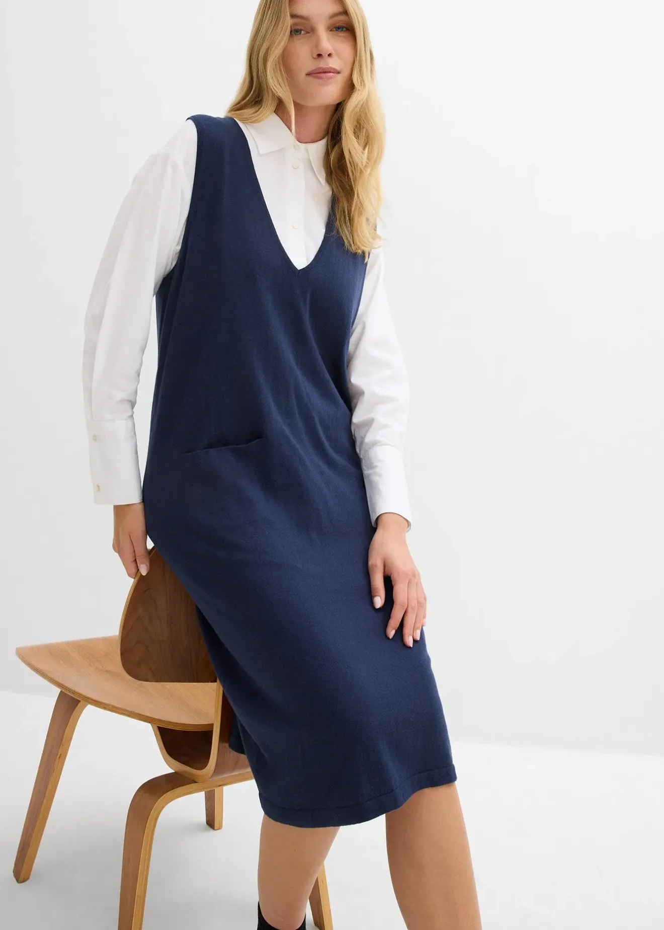 Femme bonprix Maille|Robes|Robe en maille 100% coton