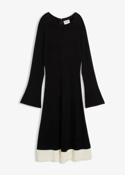 Femme bonprix Maille|Robes|Robe en maille à détails contrastants