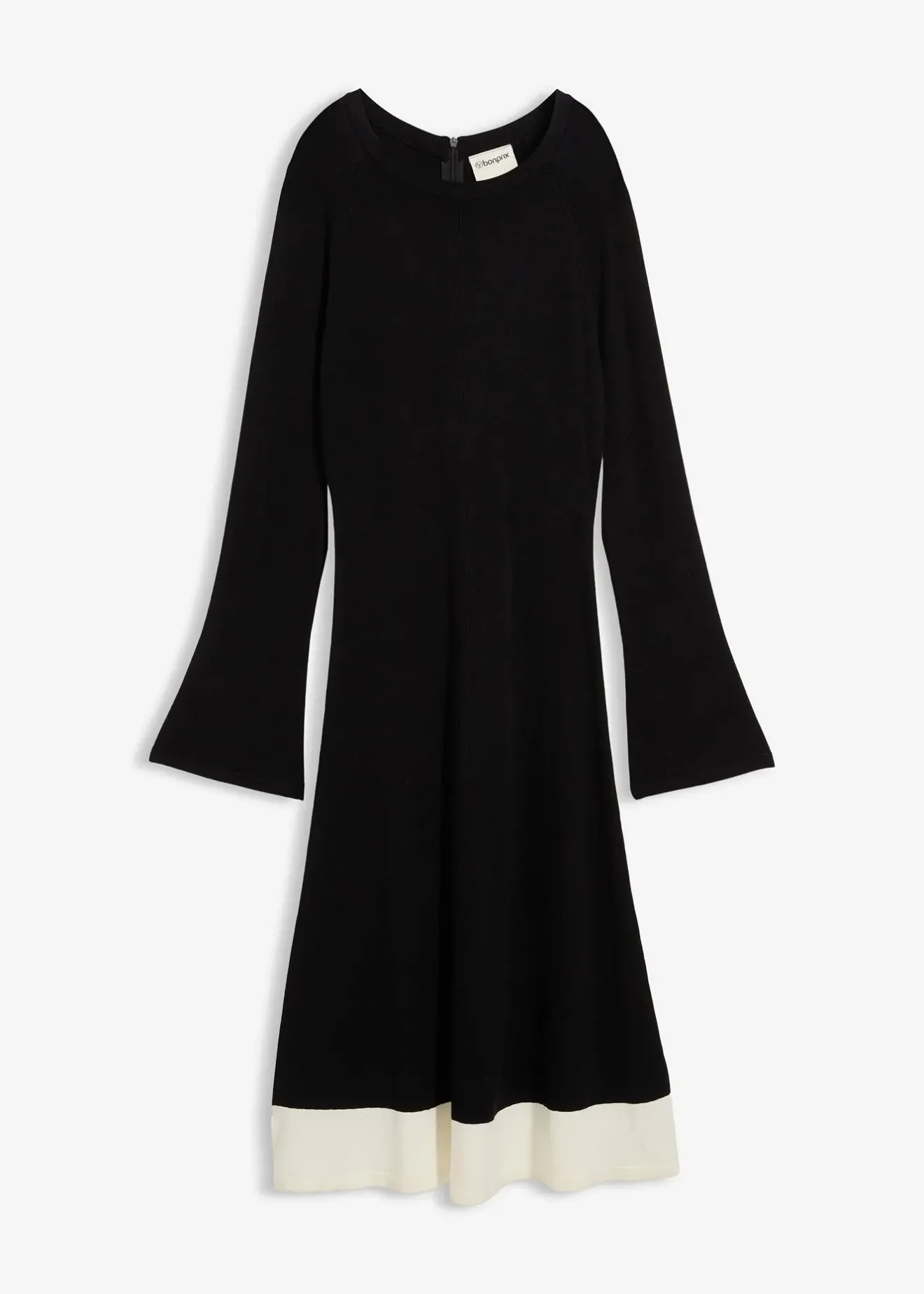 Femme bonprix Maille|Robes|Robe en maille à détails contrastants