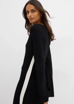 Femme bonprix Maille|Robes|Robe en maille à détails contrastants