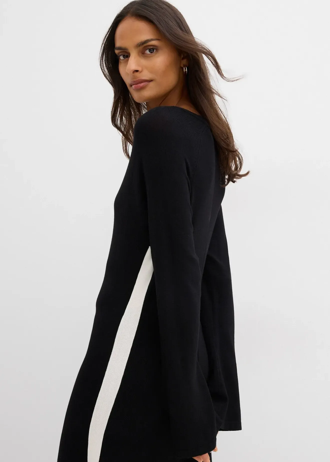 Femme bonprix Maille|Robes|Robe en maille à détails contrastants