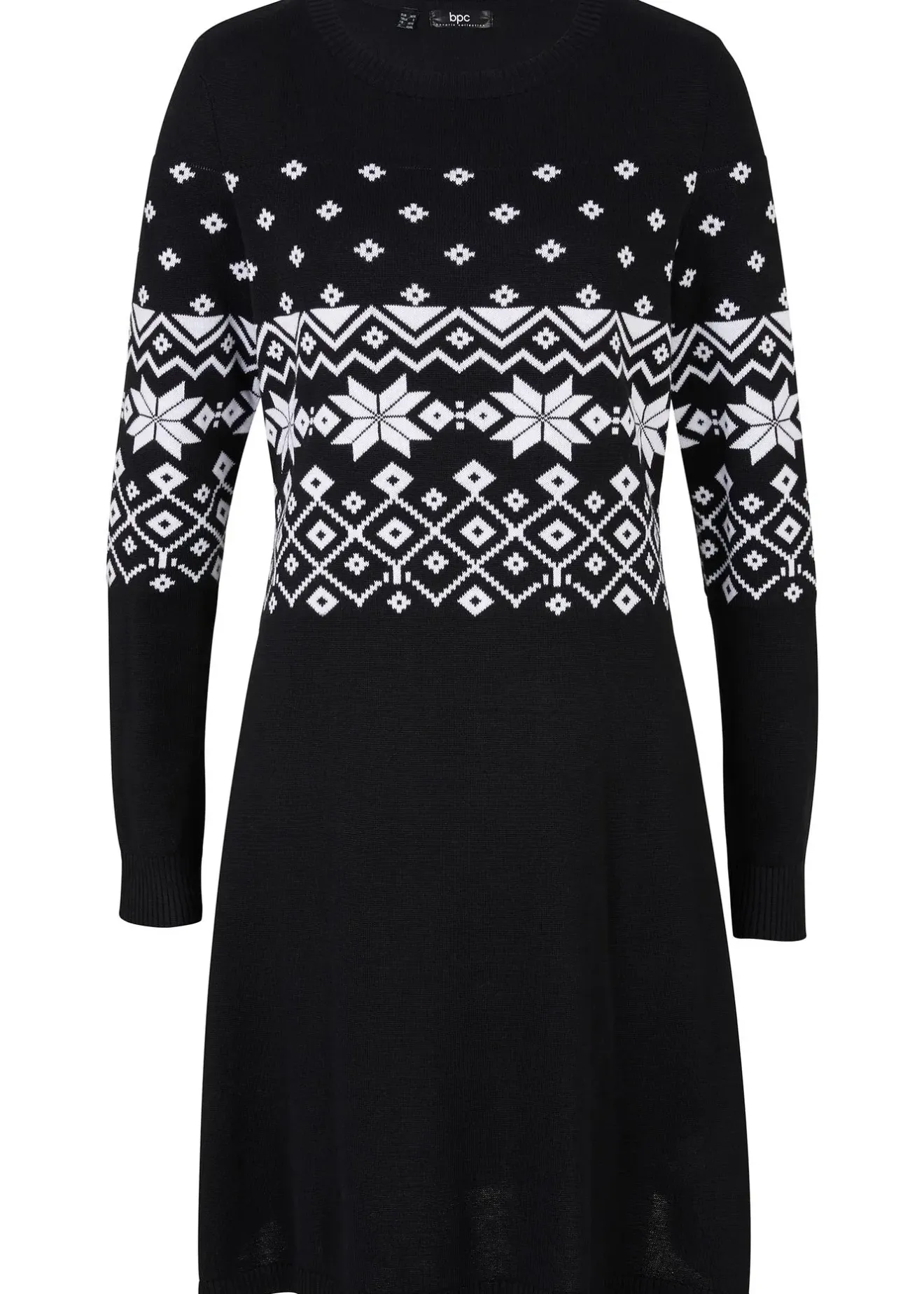 Femme bonprix Maille|Robes|Robe en maille à motif norvégien