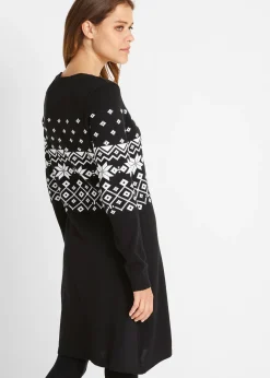 Femme bonprix Maille|Robes|Robe en maille à motif norvégien