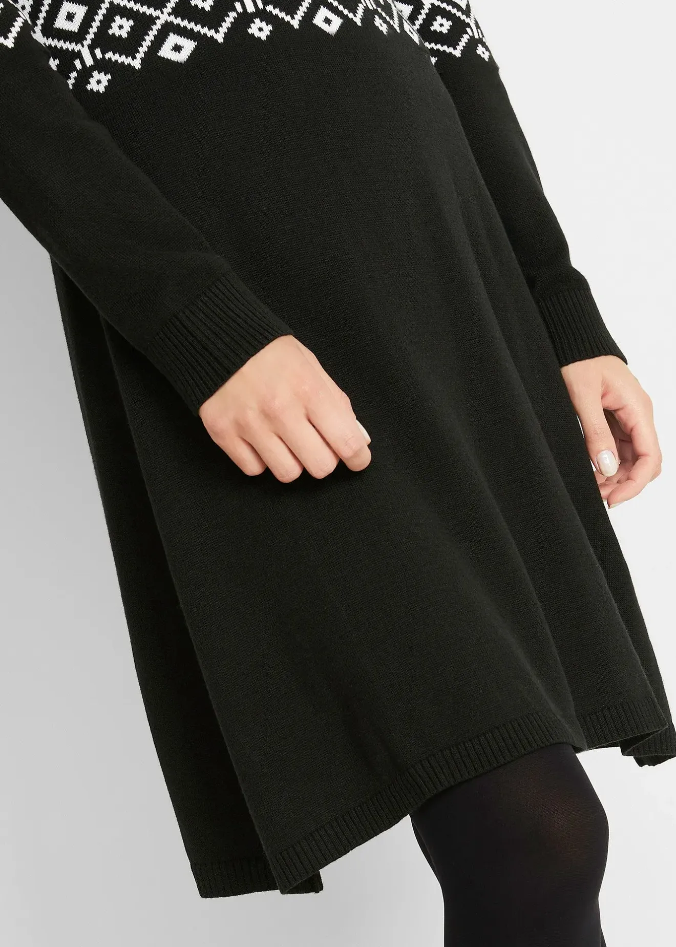 Femme bonprix Maille|Robes|Robe en maille à motif norvégien