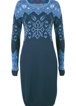 Femme bonprix Maille|Robes|Robe en maille à motif norvégien
