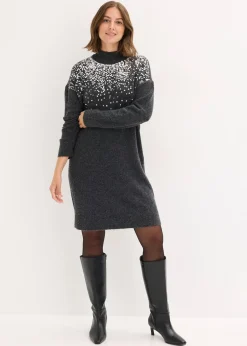 Femme bonprix Maille|Robes|Robe en maille à sequins