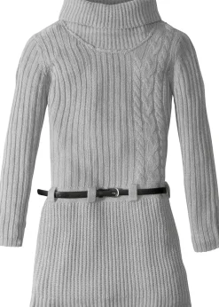 bonprix Robe en maille avec ceinture (ens. 2 pces)|Enfant Vêtements Enfant|Filles 9-16 Ans·Robes & Combinaisons