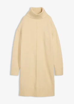 Femme bonprix Maille|Robes|Robe en maille avec couture décorative