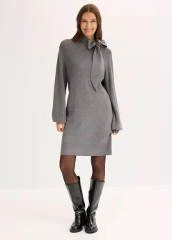 Femme bonprix Maille|Robes|Robe en maille avec nœud