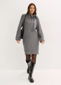 Femme bonprix Maille|Robes|Robe en maille avec nœud