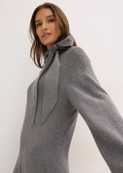 Femme bonprix Maille|Robes|Robe en maille avec nœud