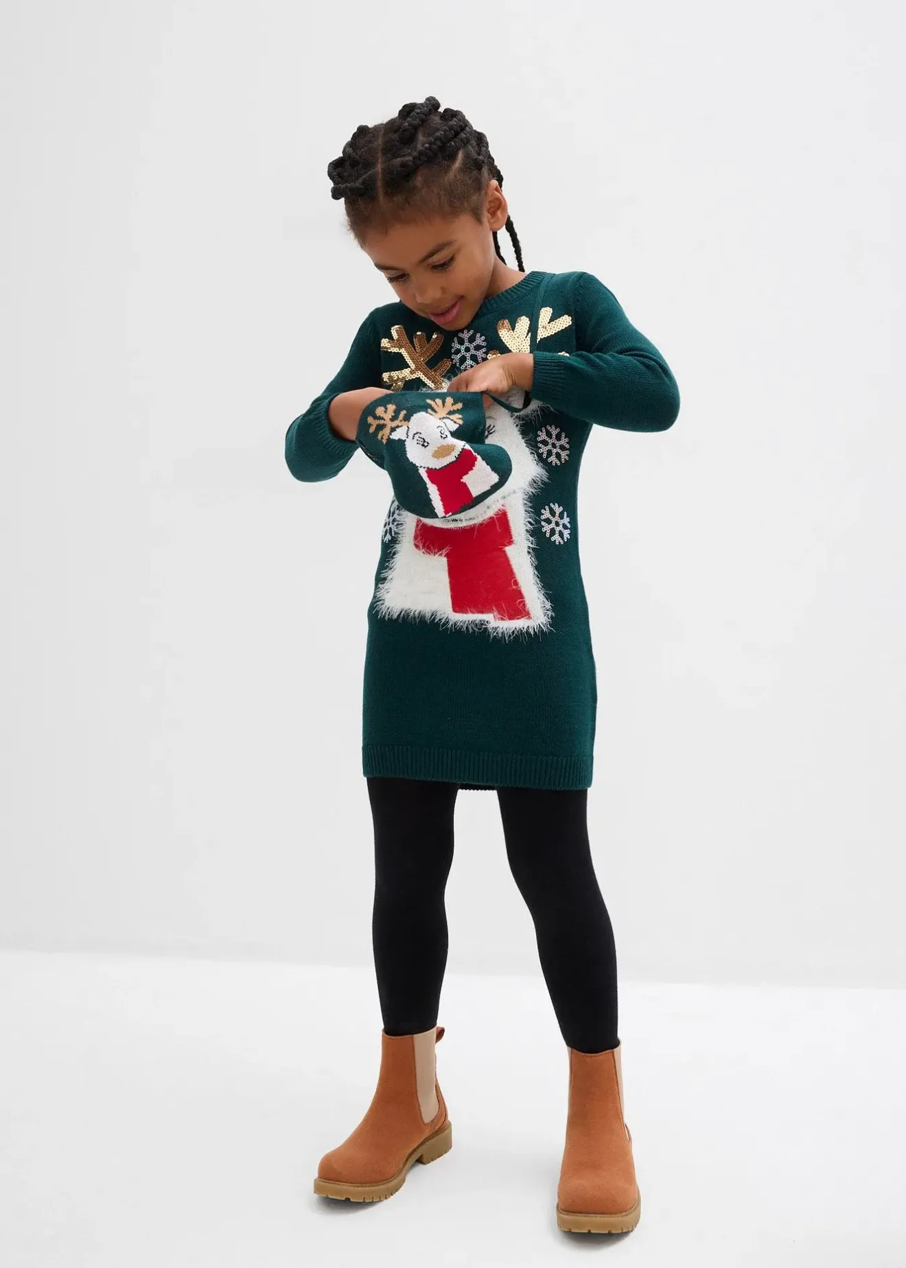 bonprix Robe en maille avec sac (ens. 2 pces)|Enfant Vêtements Enfant|Filles 2-8 Ans·Robes & Jupes