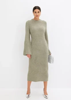 Femme bonprix Maille|Robes|Robe en maille bouclette