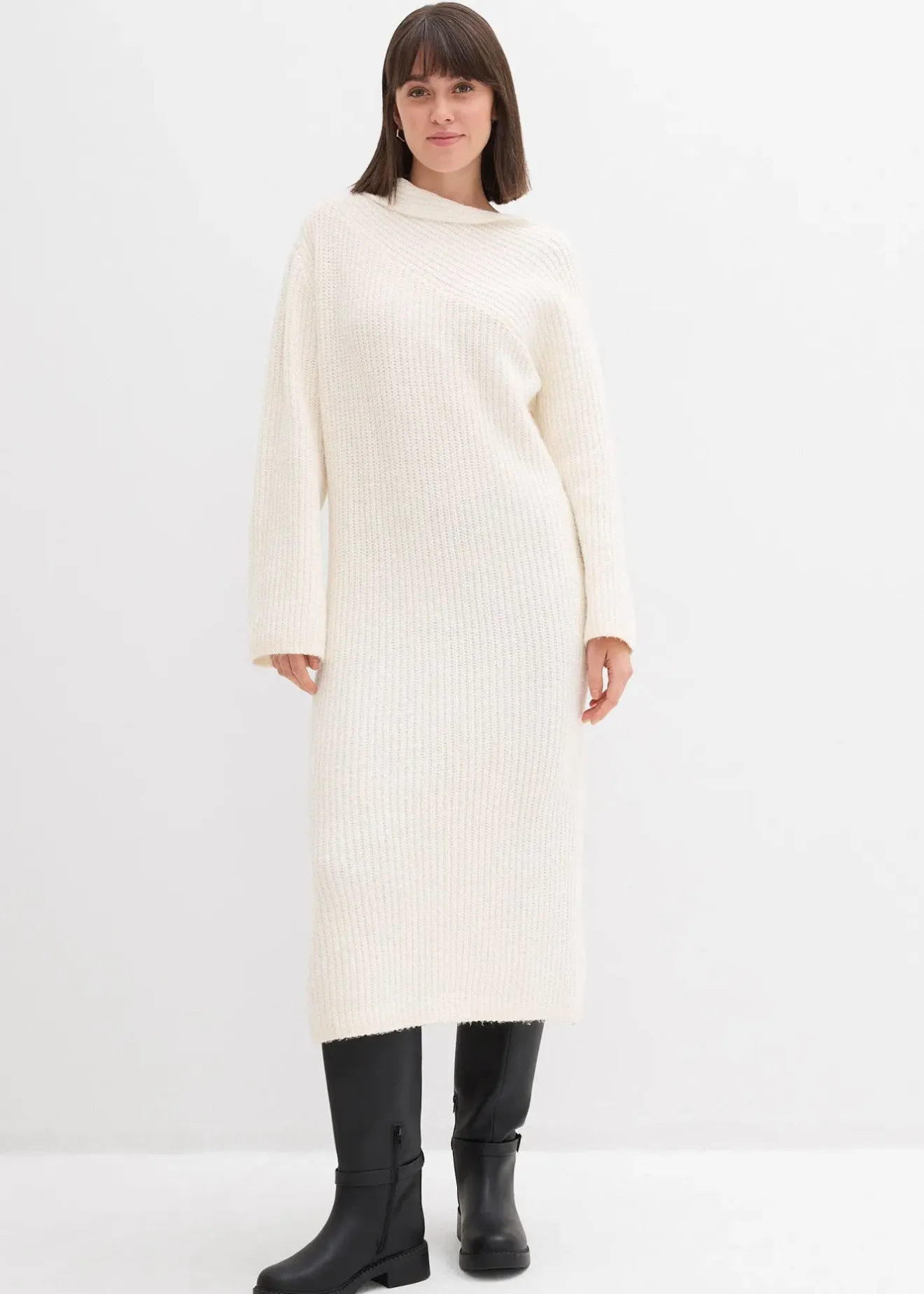 bonprix Robe en maille côtelée|Femme Maille|Robes