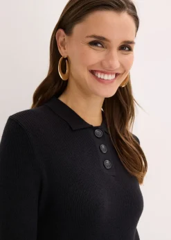 Femme bonprix Maille|Robes|Robe en maille côtelée