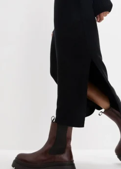 Femme bonprix Maille|Robes|Robe en maille de laine mérinos