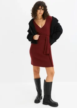 bonprix Robe en maille de viscose mélangée|Femme Maille