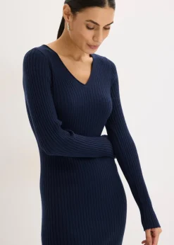 Femme bonprix Robes|Robe en maille et gilet sans manches (ens. 2 pces)