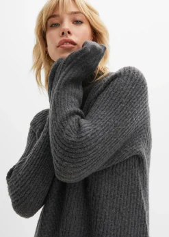 Femme bonprix Maille|Robes|Robe en maille longue derrière