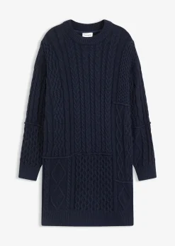 Femme bonprix Maille|Robes|Robe en maille torsadée