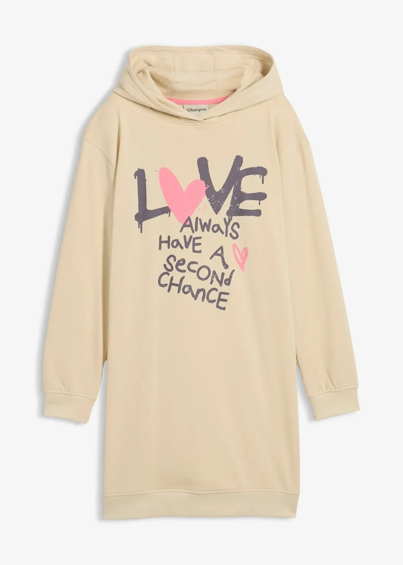 Enfant bonprix Vêtements Enfant|Filles 9-16 Ans·Robes & Combinaisons|Robe en molleton à capuche 100% coton