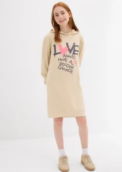 Enfant bonprix Vêtements Enfant|Filles 9-16 Ans·Robes & Combinaisons|Robe en molleton à capuche 100% coton