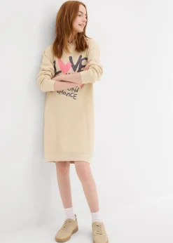 Enfant bonprix Vêtements Enfant|Filles 9-16 Ans·Robes & Combinaisons|Robe en molleton à capuche 100% coton