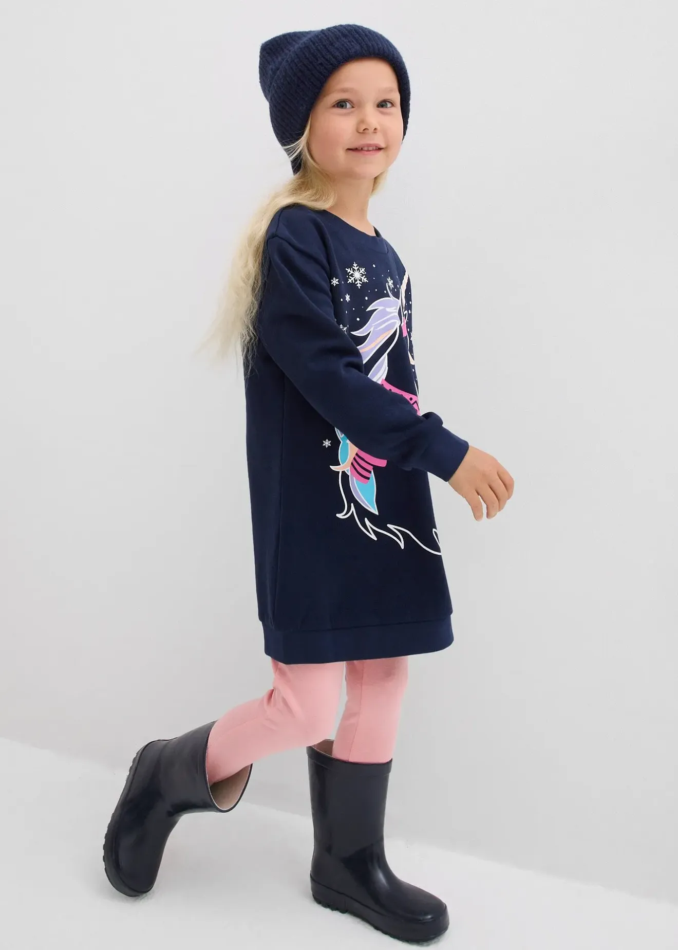 bonprix Robe en molleton 100% coton|Enfant Vêtements Enfant|Filles 2-8 Ans·Robes & Jupes