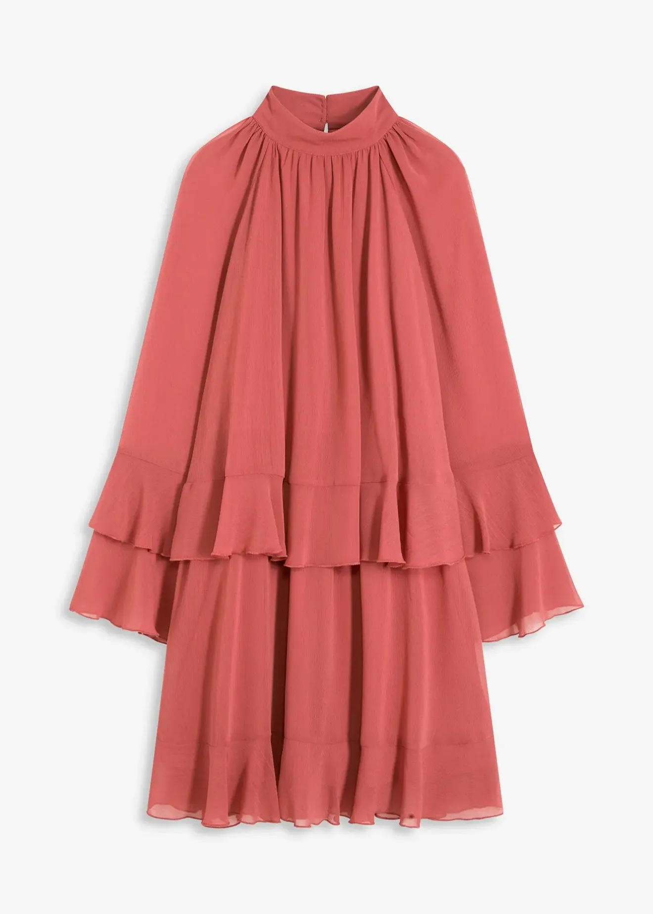 bonprix Robe en mousseline à volants|Femme Robes