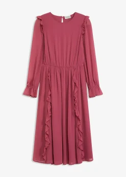 bonprix Robe en mousseline à volants|Femme Robes