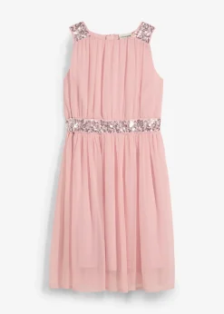 bonprix Robe en mousseline avec ceinture ornée de sequins|Enfant Vêtements Enfant|Filles 9-16 Ans·Robes & Combinaisons