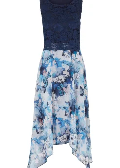 Femme bonprix Mode Festive|Robes|Robe en mousseline avec dentelle