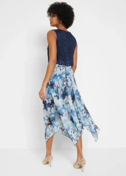 Femme bonprix Mode Festive|Robes|Robe en mousseline avec dentelle