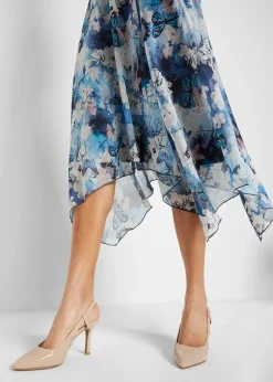 Femme bonprix Mode Festive|Robes|Robe en mousseline avec dentelle