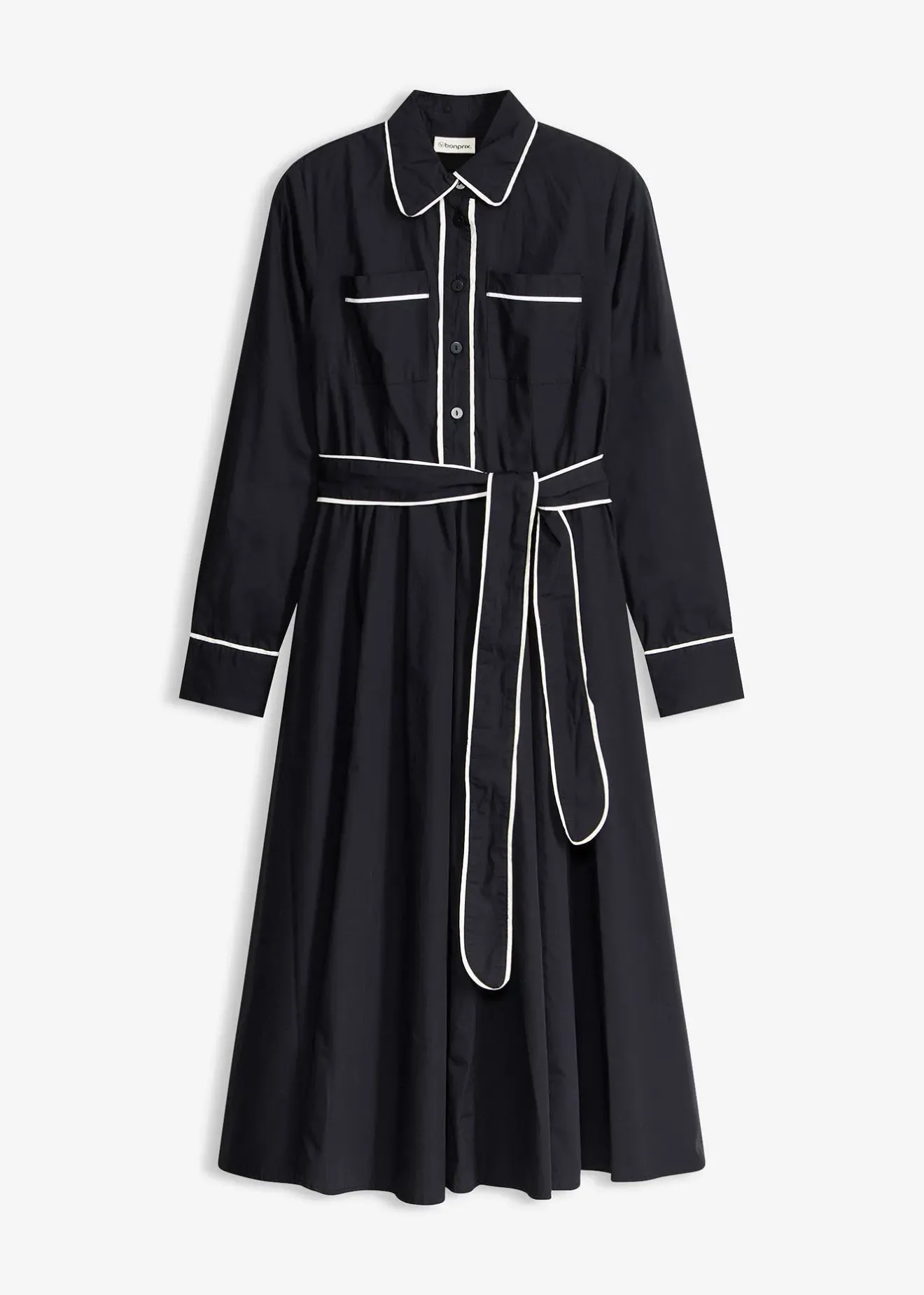 bonprix Robe en popeline de coton, sans repassage|Femme Robes