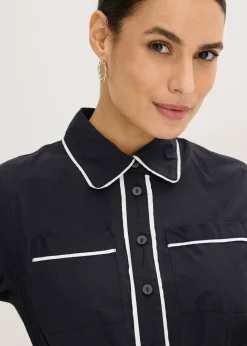 bonprix Robe en popeline de coton, sans repassage|Femme Robes