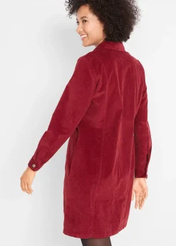 bonprix Robe en velours côtelé extensible|Femme Robes