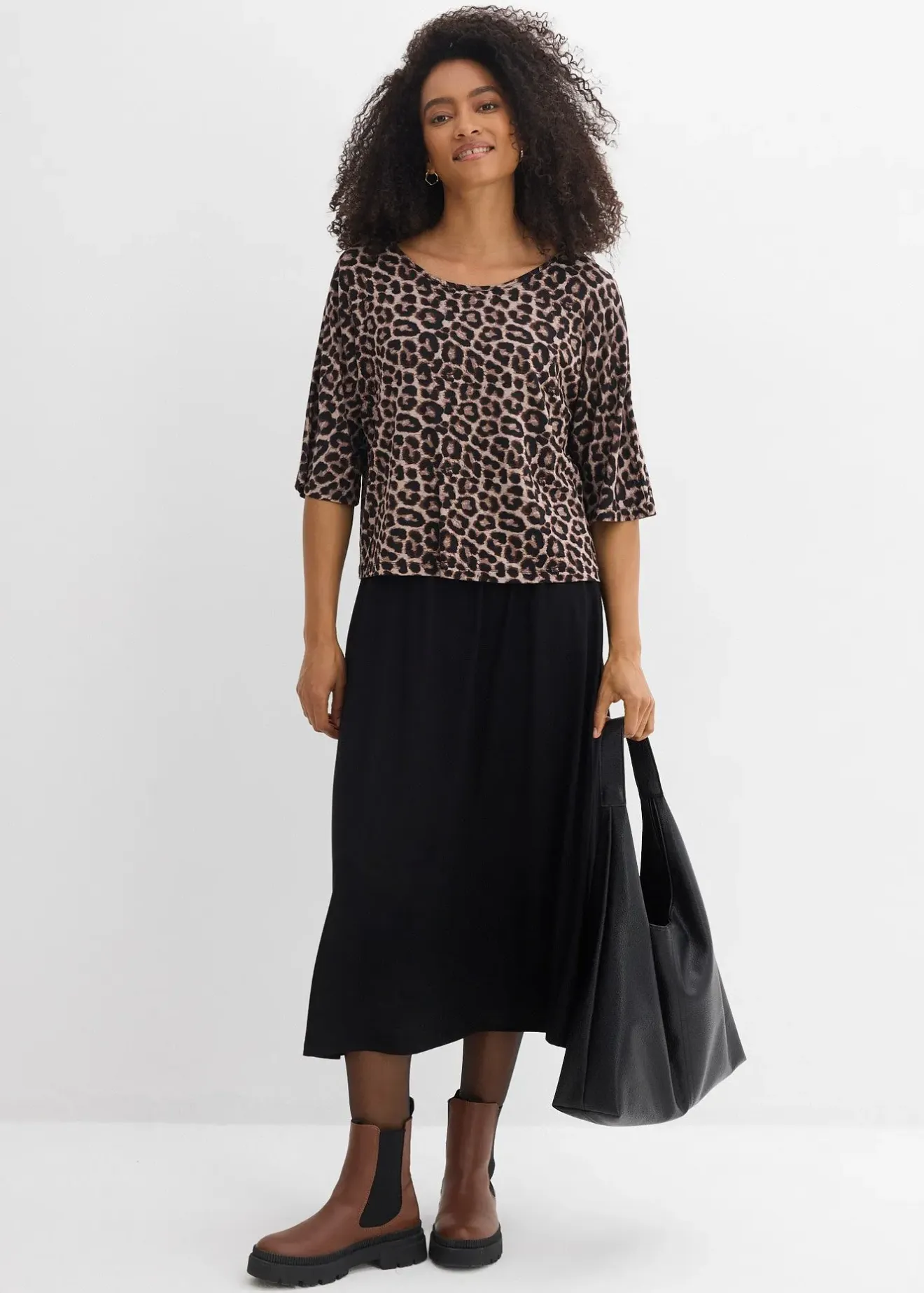 bonprix Robe fluide en jersey viscose|Femme Robes