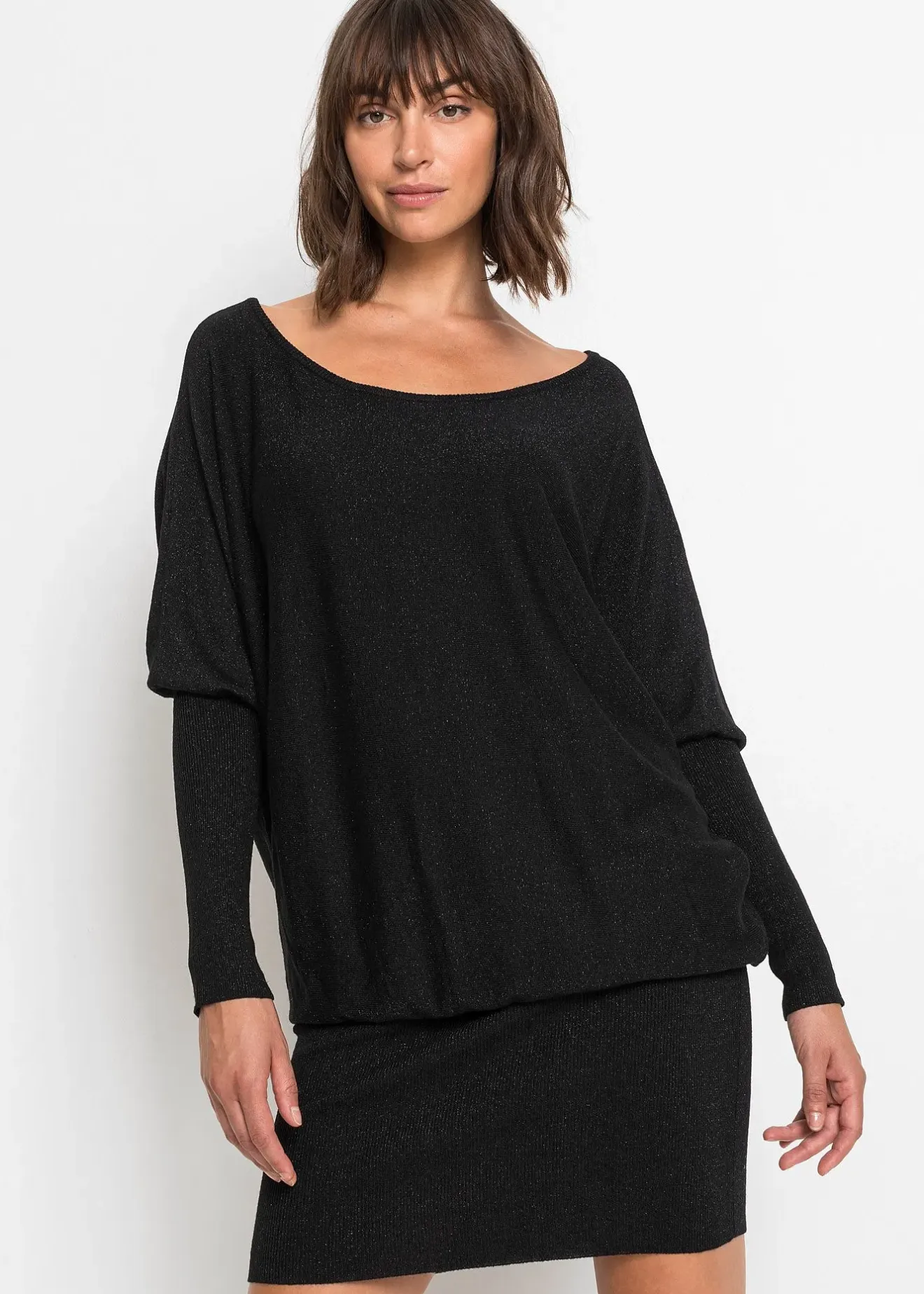 Femme bonprix Maille|Robes|Robe fluide en maille de viscose mélangée