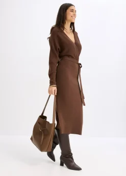 Femme bonprix Maille|Robes|Robe fluide en maille de viscose mélangée